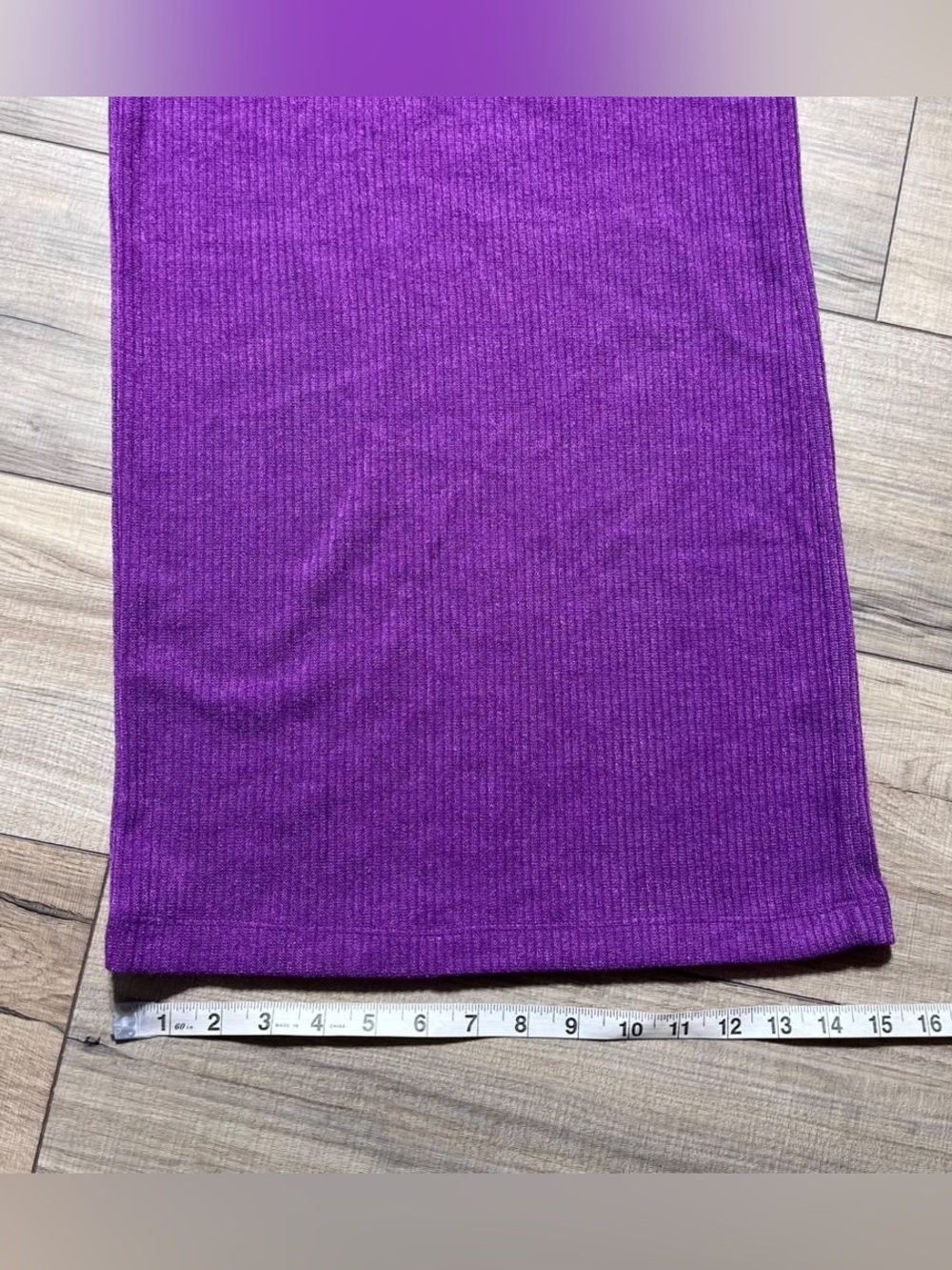 Dear Scarlett Womens Wide Leg Ribbed Pull On Pants Size Large Purple - Picture 4 of 12